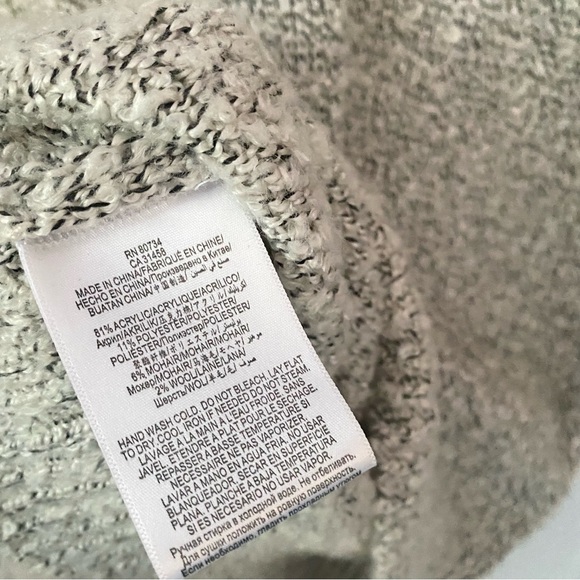 BCBGeneration Wool Blend Long Sleeves Sweater Dress in White/Black — XS - Picture 4 of 5